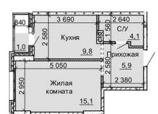 Продается 1-комнатная квартира, 36 м2, Новосибирск, улица Столетова, Калининский район