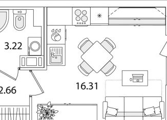 Продам квартиру студию, 23.8 м2, Санкт-Петербург, улица Тамбасова, 5Н, Красносельский район