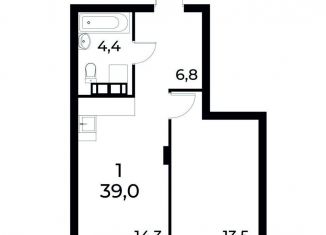 Продажа 1-ком. квартиры, 38.9 м2, Нижегородская область, улица Коперника