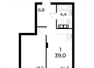 Продаю 1-ком. квартиру, 38.8 м2, Нижний Новгород, улица Коперника