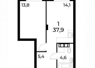 Продаю 1-комнатную квартиру, 37.7 м2, Нижегородская область, улица Коперника