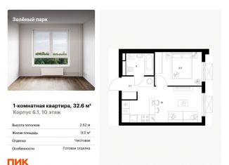 Продается 1-ком. квартира, 32.6 м2, Москва