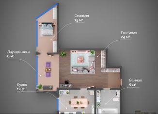 Продаю 2-ком. квартиру, 65.2 м2, Воронежская область, улица 20-летия ВЛКСМ, 54А