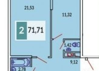 Продам 2-ком. квартиру, 71.7 м2, Краснодар, Карасунский округ, проспект имени писателя Знаменского, 9к2