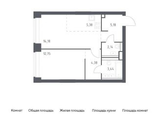 Продаю 1-ком. квартиру, 47.5 м2, Москва, жилой комплекс Нова, к2, ЗАО