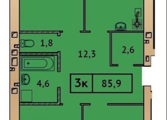 Продам 3-ком. квартиру, 85.9 м2, Ивановская область, Солнечная улица