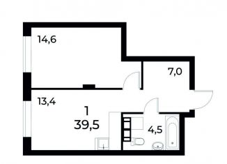 Продажа 1-комнатной квартиры, 39.4 м2, Нижний Новгород, метро Буревестник, улица Коперника