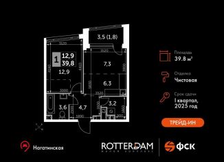 Продаю 1-комнатную квартиру, 39.8 м2, Москва, Варшавское шоссе, 37Ак3