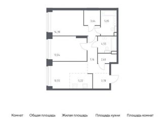 2-ком. квартира на продажу, 71.2 м2, Москва, ЗАО, жилой комплекс Нова, к2