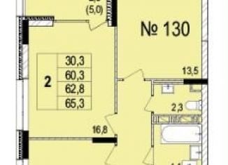 Продается двухкомнатная квартира, 63.1 м2, Ярославль, проспект Машиностроителей, 11