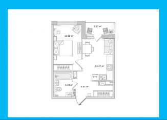 Продажа 1-ком. квартиры, 41.4 м2, Санкт-Петербург, ЖК Чёрная Речка