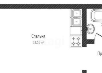 Квартира на продажу студия, 19.7 м2, Краснодар, улица имени Героя Ростовского, 8к7, Прикубанский округ