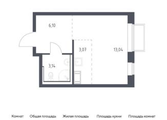 Продам квартиру студию, 25.4 м2, посёлок Мирный, жилой комплекс Томилино Парк, к6.1, ЖК Томилино Парк