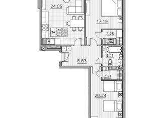 Продам 2-комнатную квартиру, 80.3 м2, Казань