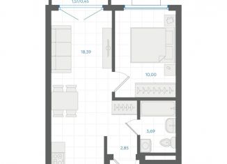 Продается однокомнатная квартира, 35.4 м2, Екатеринбург, метро Чкаловская