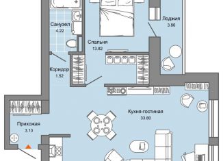 Продажа двухкомнатной квартиры, 58 м2, Свердловская область