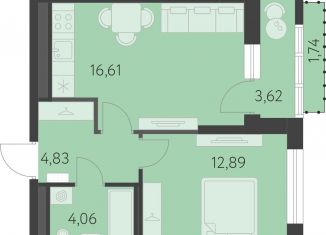 Продаю 1-комнатную квартиру, 40.7 м2, Екатеринбург