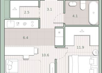 Продаю 1-ком. квартиру, 38.6 м2, Москва, метро Озёрная