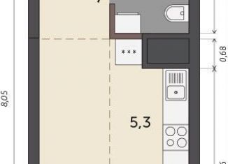 Продажа 1-комнатной квартиры, 26.7 м2, Екатеринбург, Кировский район