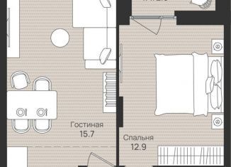 Продажа двухкомнатной квартиры, 45.3 м2, Пермь