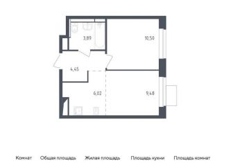 Продажа 1-комнатной квартиры, 34.3 м2, Московская область, жилой комплекс Пятницкие Луга, к2/2