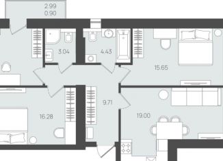 Продаю 3-комнатную квартиру, 85.2 м2, Калининградская область