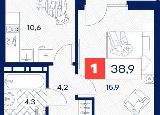 Продажа однокомнатной квартиры, 38.9 м2, Тюменская область