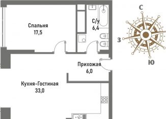 Продажа 2-ком. квартиры, 60.4 м2, Москва, улица Матросская Тишина, 12, район Сокольники