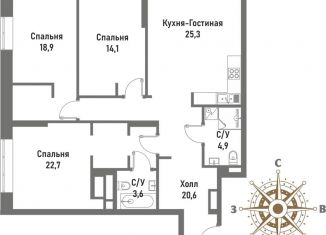 4-ком. квартира на продажу, 110.1 м2, Москва, ВАО, Рубцовско-Дворцовая улица, 4