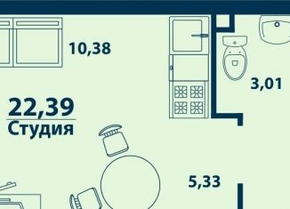 Продаю 1-комнатную квартиру, 22.4 м2, Уфа, Ленинский район