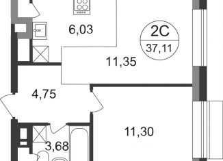 Продажа двухкомнатной квартиры, 37.1 м2, Балашиха, жилой квартал Новоград Павлино, к8