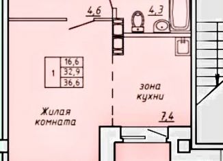 Продажа 1-комнатной квартиры, 36.6 м2, Абакан, улица Генерала Тихонова, 8