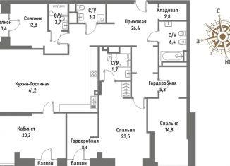 Продажа 5-комнатной квартиры, 175 м2, Москва, улица Матросская Тишина, 12