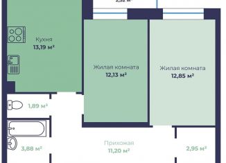 Продается 2-ком. квартира, 59.4 м2, Ярославская область