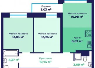 Продам 3-комнатную квартиру, 66.1 м2, Ярославль, Фрунзенский район