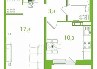 Продается 1-комнатная квартира, 38 м2, Томск, Октябрьский район