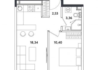 Продается 1-комнатная квартира, 35.3 м2, Москва, район Соколиная Гора, Окружной проезд, 10Г