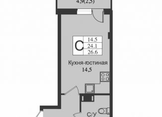 Продаю квартиру студию, 24.1 м2, Ленинградская область