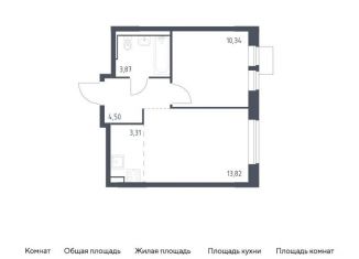 Продажа 1-комнатной квартиры, 35.8 м2, Москва, жилой комплекс Молжаниново, к4