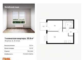 Продажа 1-комнатной квартиры, 32.9 м2, Санкт-Петербург, метро Московские ворота