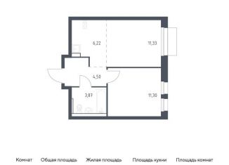 Продам 1-ком. квартиру, 37.2 м2, Балашиха, жилой комплекс Квартал Авиаторов, к8