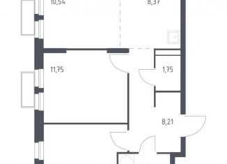 Продам двухкомнатную квартиру, 55.5 м2, Московская область, жилой комплекс Квартал Строгино, к2