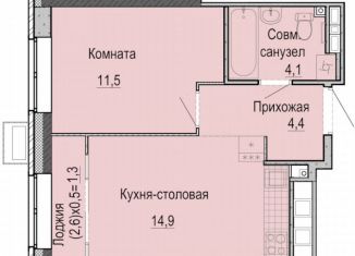 Однокомнатная квартира на продажу, 34.9 м2, Удмуртия, ЖК Умные кварталы А14, 94к5