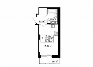 Квартира на продажу студия, 23.2 м2, деревня Скотное, Рождественская улица, 2