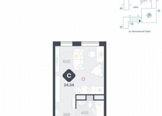 Продается квартира студия, 24.3 м2, Тюмень