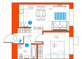 Продаю однокомнатную квартиру, 37.3 м2, Тюмень, улица Ветеранов Труда, 36к1