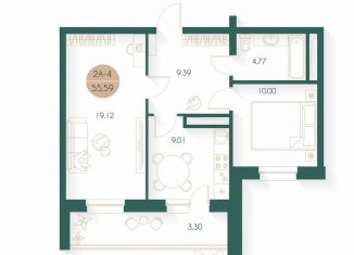 Продажа 2-комнатной квартиры, 55.6 м2, Татарстан