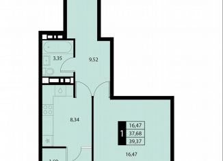 Продаю однокомнатную квартиру, 39.4 м2, посёлок городского типа Партенит, Санаторная улица