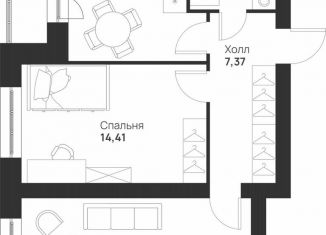 Двухкомнатная квартира на продажу, 56 м2, Тула, улица Героя России Зиничева, 8