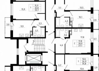 1-ком. квартира на продажу, 29.4 м2, деревня Скотное, Рождественская улица, 2